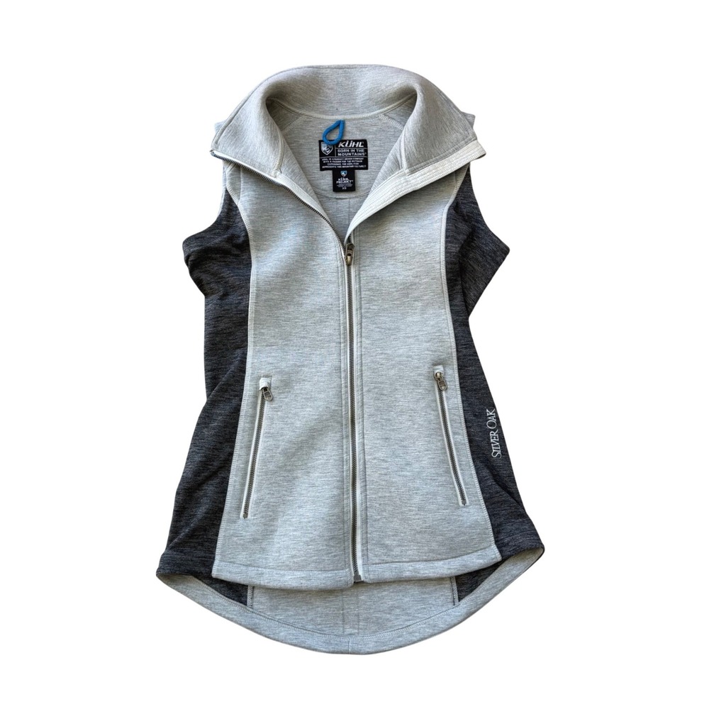 Kuhl Projekt Women's Full Zip Vest Gray Heather Silver Oak Outdoor Size XS